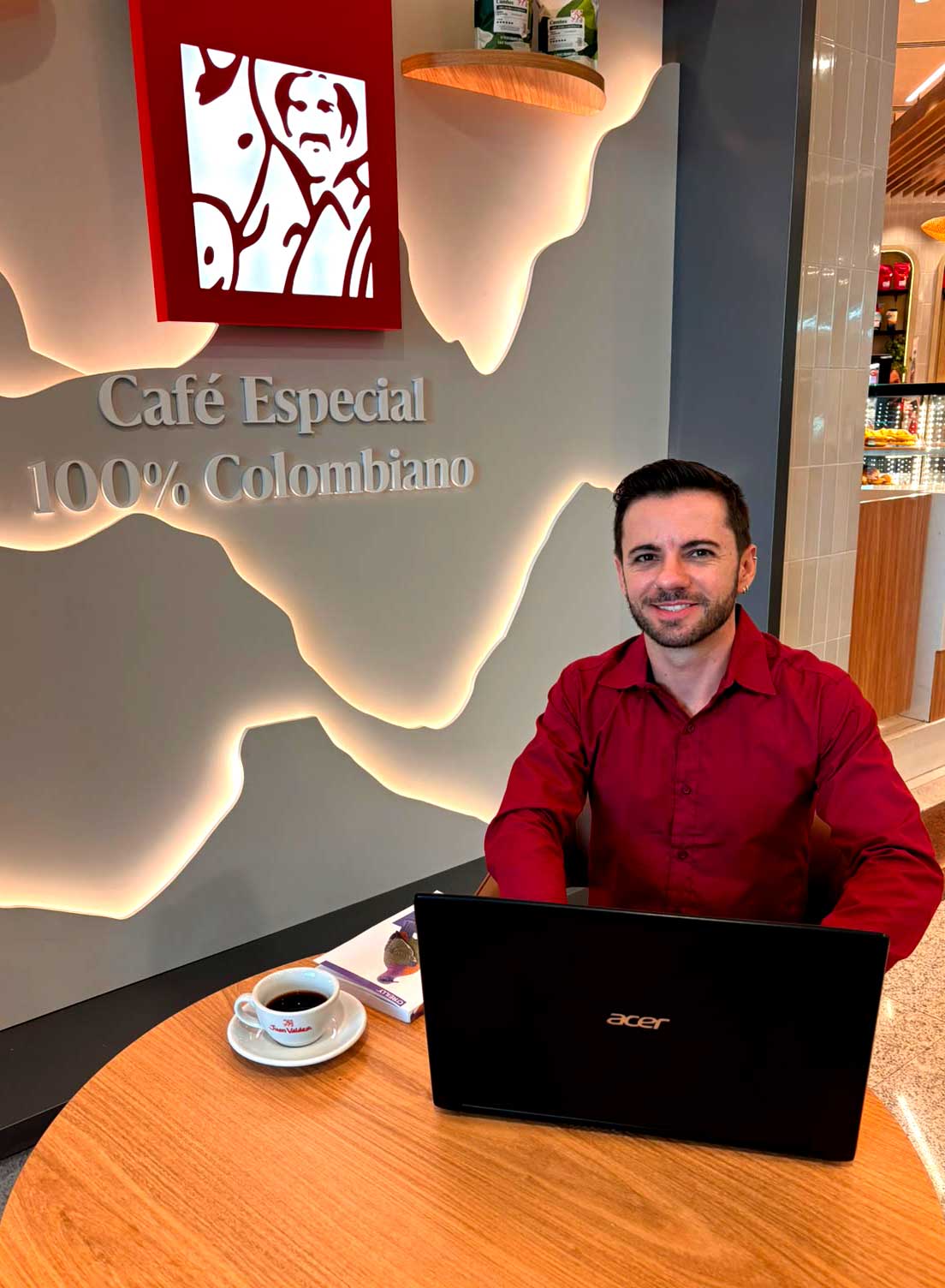 Working from a café, the ambient noise and rotating light that ends up in the work