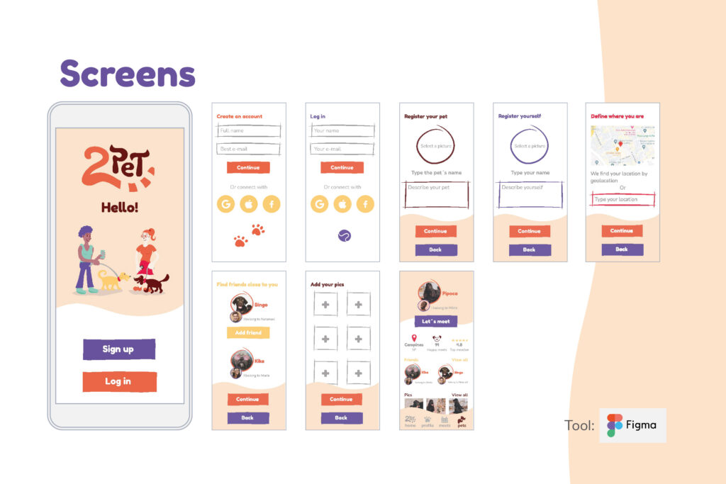 2pet_ux_ui_design_project_screens